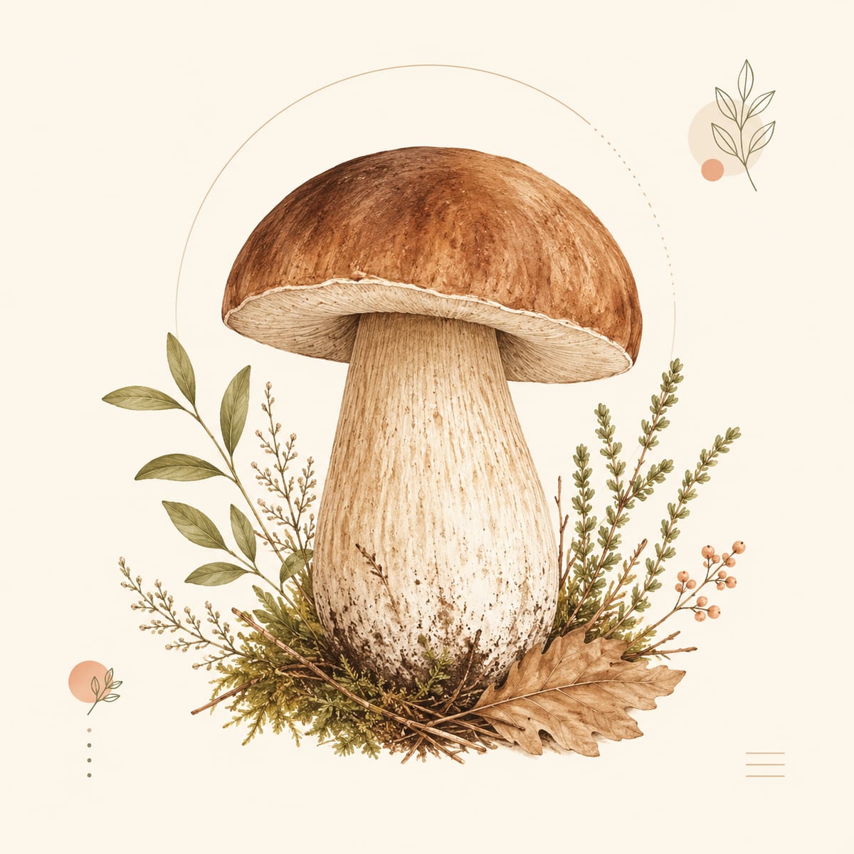 Mushroom specimen for visual identification